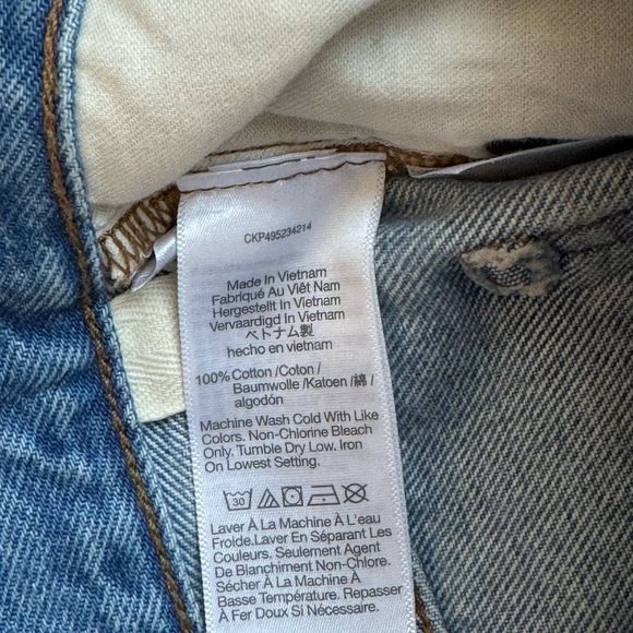 Madewell Light Blue Distressed Jean Shorts - Picture 5 of 5